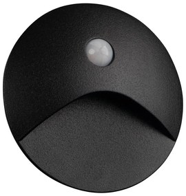 Kanlux 39124 - LED осветително тяло за стълби със сензор EXIN 2,5W/230V 3000K IP65 черно кръгло