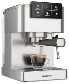 Klarstein SteelPresso Touch кафемашина с портафилтър, Сензорен дисплей, 20 bar, Неръждаема стомана