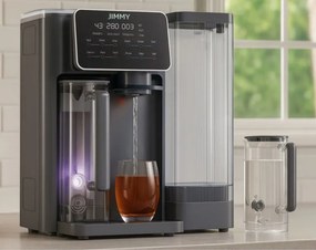 Система за пречистване на вода JIMMY R9, 2200W, 5l, LED тъч дисплей, Детска защита, UV светлина, 6 настройки за обем, 7 темп настройки, Сив