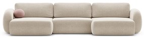 Бежов шенилов сгъваем/с място за съхранение ъглов диван (U форма) Tonale – Cosmopolitan Design