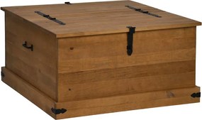 4018405 vidaXL Скрин за съхранение HALDEN 91x91x47 cm масивна дървесина бор