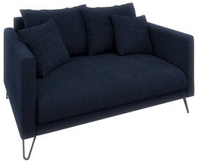 Тъмносин шенилов диван 140 cm Freya – Ropez