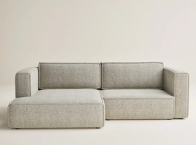 Бежов шенилов сгъваем/с място за съхранение ъглов диван (ляв ъгъл) Velto – Maison de Rêve