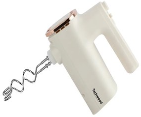 Миксер с купа Techwood TMB-340, 500W, 6 скорости, 2x 3.5 л, Капак против пръски, Бял/Шампанско
