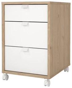 Шкаф в дъбов декор в бял и естествен цвят 41x61 cm Sign - Tvilum