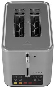 Тостер за хляб AENO ATS0004, 1600W, 2 филии, 6 степени, 3 функции, Подвижна тава за трохи, Инокс