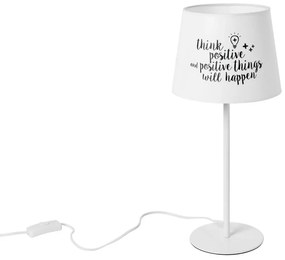 Черно-бяла настолна лампа Positive Think Positive - SULION