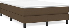 3120503 vidaXL Рамка за легло с пружини, тъмнокафява, 120x200 см, плат