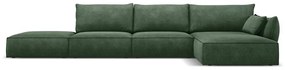 Тъмнозелен ъглов диван (десен ъгъл) Vanda - Mazzini Sofas
