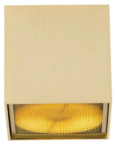 Дизайнерски повърхностно монтиран прожектор златен GU10 111mm - Box Honey
