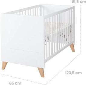 Бяло детско креватче 60x120 cm Léon – Roba