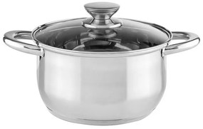 Комплект съдове за готвене Muhler MR-1242, 12 части, Неръждаема стомана, Трислойно дъно, Индукция, Сребрист