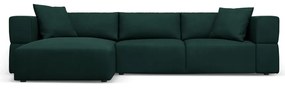 Зелен ъглов диван, ляв ъгъл Esther – Milo Casa