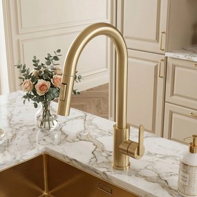 Смесител за кухня REA Ontario Brush Gold