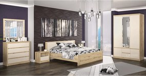 Спален комплект Доминика дъб артисан и шампанско