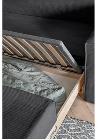 Тъмно сив разтегателен диван 168 cm Lucky Lucy - Miuform