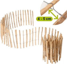 Градинска ограда от цепени лешникови пръчки, оплетени на тел 100 x 500 cm