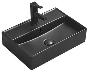 Mexen Blanca мивка за плот 50 x 35 см, черен мат - 21105085