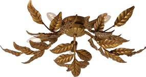 Винтидж таванна лампа антично злато 5-светлина - Linden