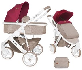 Бебешка количка 2в1 CALIBRA 3 Lorelli - Beige&Red