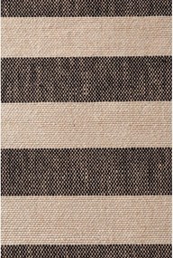 Черна/кремава двустранна/ръчно изработена ютена пътека 80x200 cm Playa – Hanse Home