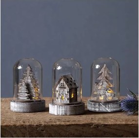 Eglo 410046 - Комплект 3x LED коледни декорации KUPOL LED/0,06W/1xCR2032 кафяви