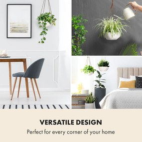 Blumfeldt Laren, саксия за окачване, Ø 28 см., полистоун, с природни въжета, комплект 2 броя