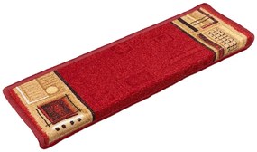 326206 vidaXL Самозалепващи стелки за стъпала, 15 бр, 65x21x4 см, червени