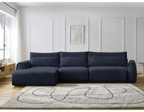 Тъмносин ъглов диван Aden – Bobochic Paris