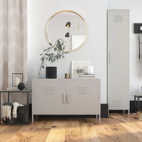 Кремаво метално шкафче 100x64 cm Bradford – Støraa