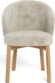 ДЕБОРА Бежово (тъкан Juto 4)/рамка лакиран дъб - ДЪРВЕН СТОЛ ЗА ДНЕВНА, ТРАПЕЗАРИЯ, ОФИС, РЕТРО