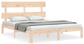 3193536 vidaXL Рамка за легло с табла King Size масивно дърво