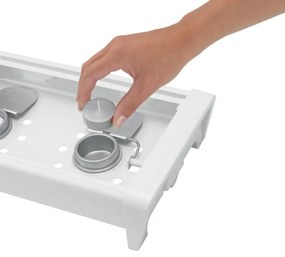 Уред за топло сервиране Brabantia 646996, 2 подгревателя, Алуминиева решетка, Ненагряващи се дръжки, Черен