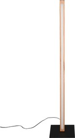 Черно-естествена LED подова лампа (височина 115 cm) Bellari – Trio