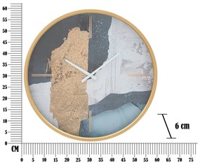 Син стенен часовник Art, ø 60 cm - Mauro Ferretti