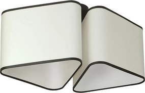 Плафон МОДЕНА, черен, абажури Шинц Бял, 2xE27