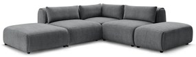 Сив ъглов диван (променлив) Jeanne - Bobochic Paris