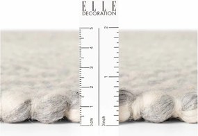 Светлосив/кремав ръчно изработен вълнен кръгъл килим ø 160 cm Lyon Beans – Elle Decoration