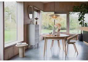 Кръгла сгъваема трапезна маса с допълнителна плоча с дъбов плот ø 120 cm Twist – Zuiver