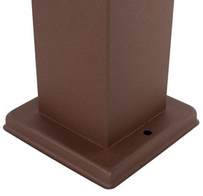 Външна лампа ръждяво кафява 80 см с гнездо IP44 - Malios