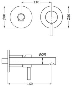 Външни части за миене на стени Herzbach DESIGN iX II-Black