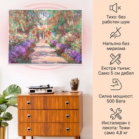Klarstein Wonderwall Air Art Smart, инфрачервен нагревател, 80 х 60 см, 500 W, градински път