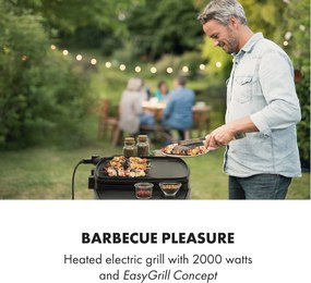 Klarstein Gatsby, електрическа скара, 2000 W, незалепваща скара, бежово / черна