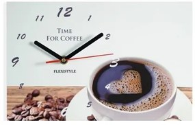 Стенен часовник с чаша кафе