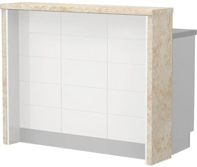 Островна кухненска пейка Hudson-Length: 120 cm.-White-Latino Marble