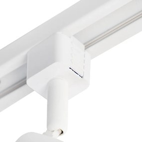 Модерна релсова система с 3 прожектора 1-фазен бял - Jeany