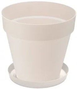 Саксия Yali - 37 х 34 см - Бяла