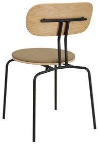 Черен и светлокафяв трапезен стол Curious - UMAGE