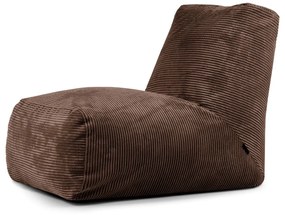 Тъмнокафяв пуф от рипсено кадифе Tube – SLOWDOWN