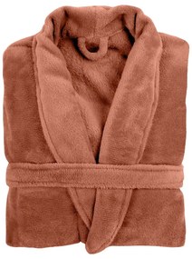 Кафяв плюшен халат за баня , L/XL Cozy - Tiseco Home Studio